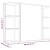 vidaXL Dulap baie cu oglindă stejar fumuriu 80x20,5x64cm lemn compozit