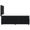 vidaXL Pat box spring cu saltea, negru, 90x190 cm, catifea