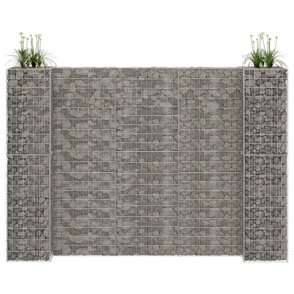 vidaXL Jardinieră gabion în formă de H, 260 x 40 x 180 cm, sârmă oțel