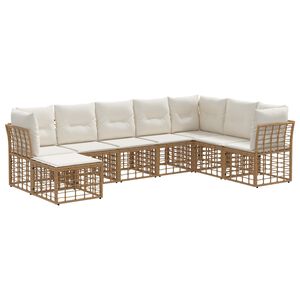 vidaXL Set de canapele de exterior natural Poliester