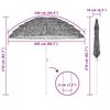 vidaXL Parasol de Plajă Maro Ø 206 x 209.5 cm Oțel