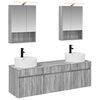 vidaXL Set dulap baie 5 pcs Sonoma gri 50 x 14,5 x 70 cm