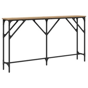 vidaXL Masă de consolă stejar artizanal 140 x 23 x 75 cm