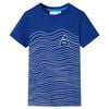 vidaXL Tricou pentru copii, albastru &icirc;nchis, 128