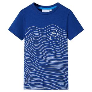 vidaXL Tricou pentru copii, albastru &icirc;nchis, 128