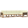 vidaXL Set de canapele de exterior 5 buc. Natural și Crem