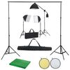 vidaXL Kit studio foto cu lumini softbox, fundal și reflector