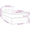 vidaXL Pat box spring cu saltea, albastru &icirc;nchis, 100x200 cm, catifea
