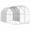vidaXL Căsuță pentru pui Argintiu 400 x 200 x 200 cm Oțel Galvanizat