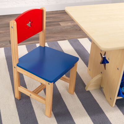 KidKraft Set de masă cu 2 scaune, model stea