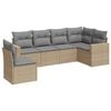 vidaXL Set canapele de grădină cu perne, 6 piese, bej, poliratan