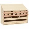 vidaXL Cuibar găini cu 3 compartimente, 72x33x54 cm, lemn masiv pin