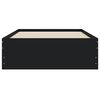 vidaXL Cadru de pat cu sertare, negru, 90x190 cm, lemn prelucrat