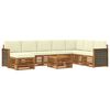 vidaXL Set de canapele de exterior 7 buc. Natural și Crem