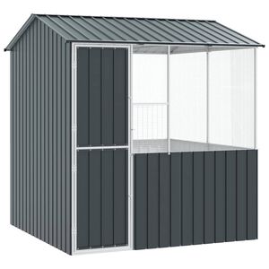 vidaXL Cușcă pentru păsări Antracit 215 x 209 x 230 cm Oțel Galvanizat