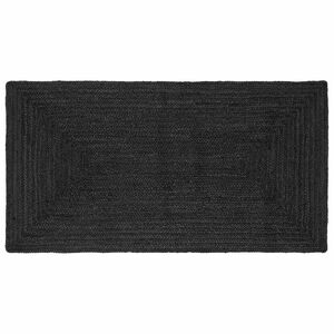 vidaXL Covoare de zonă Dreptunghiular Gri &icirc;nchis 80 x 150 cm Iută