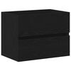 vidaXL Dulap pentru Chiuveta de Baie Stejar Negru 60 x 38,5 x 45 cm