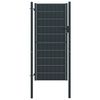 vidaXL Poartă de gard din PVC și oțel, 100x124 cm, antracit