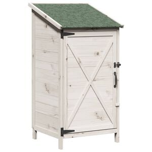 vidaXL Sălaș de grădină Alb 59,5 x 56 x 113,5 cm Lemn de Brad Solid