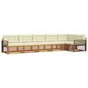 vidaXL Set de canapele de exterior cu pernă 6 pcs Natural și Crem