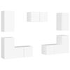 vidaXL Set dulapuri TV, 6 piese, alb, lemn prelucrat