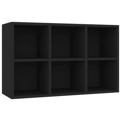 vidaXL Bibliotecă/Servantă, negru, 66x30x98 cm, PAL