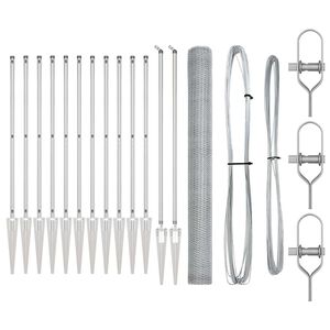 vidaXL St&acirc;lp de gard. Argintiu