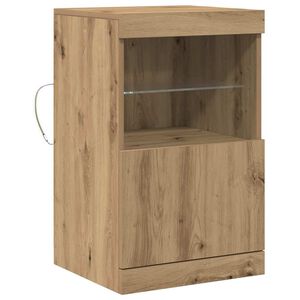 vidaXL Bufet LED Stejar Artizanal 41 x 37 x 67 cm Lemn compozit