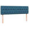vidaXL Pat box spring cu saltea, albastru &icirc;nchis, 140x210 cm, catifea