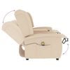 vidaXL Fotoliu masaj rabatabil cu 2 locuri și suport de pahar, crem