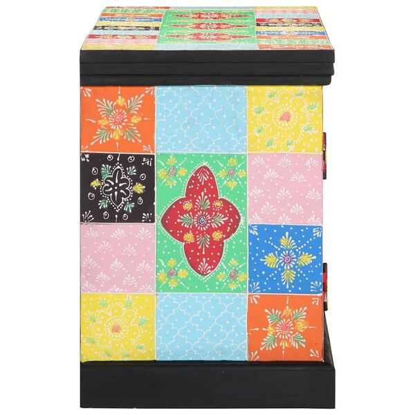 vidaXL Cabinet TV Multicolour 100 x 35 x 50 cm Lemn masiv de mango