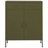vidaXL Dulap de depozitare, verde măsliniu, 80x35x101,5 cm, oțel