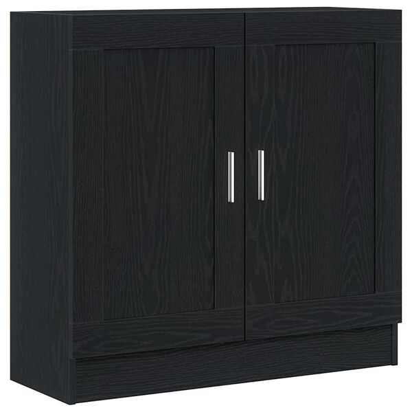 vidaXL Dulap pentru cărți Stejar Negru 82,5 x 30,5 x 80 cm