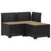 vidaXL Sofa de grădină cu 3 locuri, cu perne, aspect de rattan