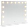 vidaXL Oglindă LED pentru Vanity Alb 58 x 10 x 47 cm Sticlă și Oțel
