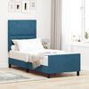 vidaXL Pat cu arcuri cu headboard Albastru &icirc;nchis 80 x 200 cm Catifea