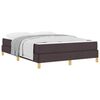 vidaXL Pat cu arcuri cu saltea Maro &icirc;nchis 160 x 200 cm țesătură