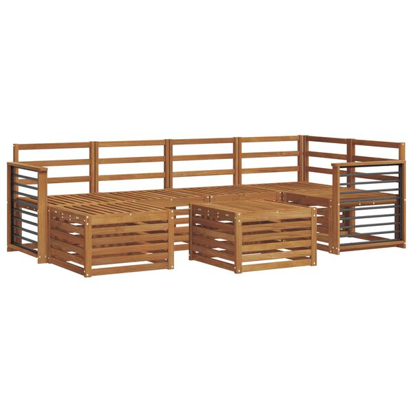 vidaXL Seturi de canapele natural Lemn Solid de Acacia