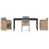 vidaXL Set de masă pentru grădină 5 pcs Bej poliratan