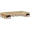 vidaXL Set de canapele de exterior 10 buc. Natural și Bej