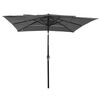 vidaXL Umbrelă de soare 3 niveluri, st&acirc;lp aluminiu, antracit 2,5x2,5 m