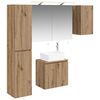 vidaXL Set dulap baie 5 pcs Stejar Artizanal 50 x 14,5 x 70 cm