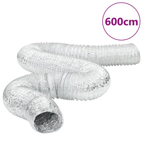 vidaXL Conductă de ventilație, 6 m, &Oslash;12,5 cm, aluminiu
