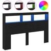 vidaXL Dulap pentru tăblie cu LED Stejar negru 160x17x102 cm