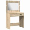vidaXL Masă de Machiaj Stejar Sonoma 78,5 x 41 x 135 cm Lemn prelucrat