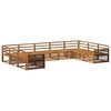 vidaXL Set de canapele de exterior 9 buc. natural Lemn Solid de Acacia