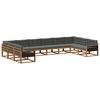 vidaXL Set de canapele de exterior 10 buc. Natural și Antracit