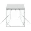 vidaXL Padoc exterior cu acoperiș argintiu 10x2x2,5 m oțel galvanizat