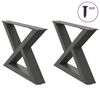 vidaXL Picioare pentru măsuță de cafea, 2 buc., antracit, 60x(30-31,3) cm, oțel