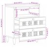 vidaXL Dulap de noapte natural 50 x 33 x 60 cm Lemn de mango solid